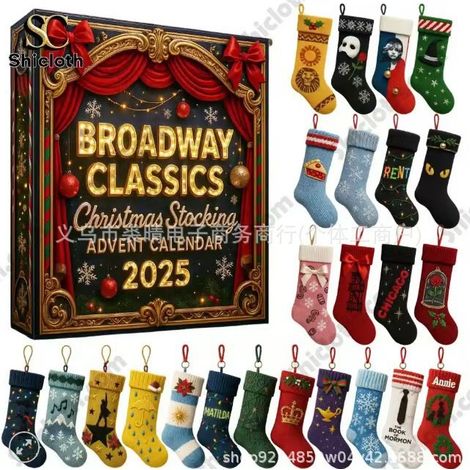 New Birds' Descent Advent Calendar Blind Box Christmas Tree Decoration Acrylic Pendant - F Broadway Classic Christmas Descent Calendar - 3D