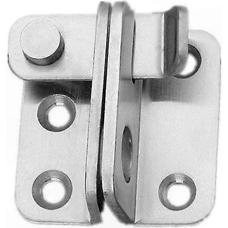 Verrou de porte en acier inoxydable, conception antivol pour fenêtres, WC, meubles pour animaux et loquet, gaucher, petit modèle (1/4)