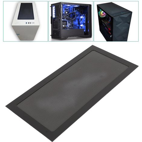 [PC-Staubfilter] 2-teiliger, schwarzer, magnetischer PVC-Filter (140 x 280 mm) für PC-Gehäuselüfter (1/5)