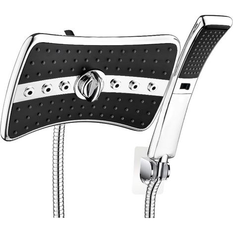 Die Handbrause verfügt über 3 Strahlarten, die andere Brause über 5 Funktionen Set bestehend aus Handbrause und 150 cm Brauseschlauch (1/4)