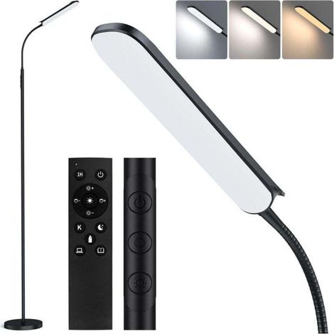 Floor Lamp, 18W 2200LM LED Floor Lamp with Remote and Touch Control, Linear Dimmable Color Temperature and Brightness, 1-Hour Timer, Flexible Gooseneck Floor Lamp (18W) [Class (1/4)