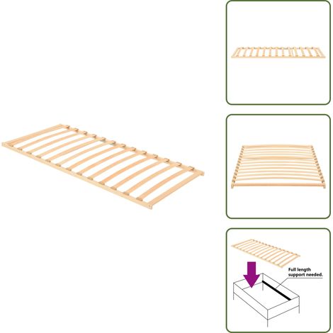 Lattenrost mit 13 Latten 90x200 cm - Holzlattenrost - Lattenrost 90x200 - Bettenrahmen - Lattenrost Buche - Lattenrost Für Doppelbett (1/5)