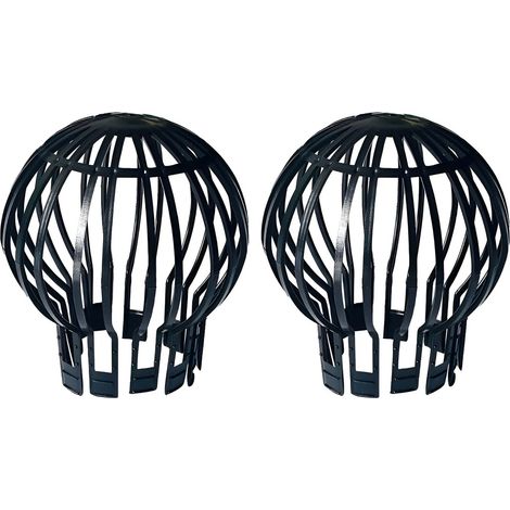 Crpine de gouttire lot de 2 en plastique noir (1/5)