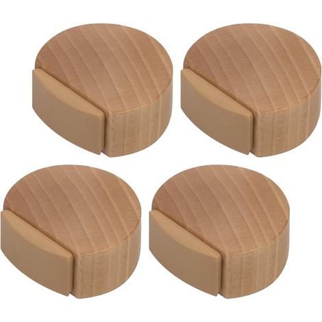 4er-Pack Türstopper – Türstopper – Holzaufkleber für Parkett (Buche, Natur), dezent und elegant (1/5)