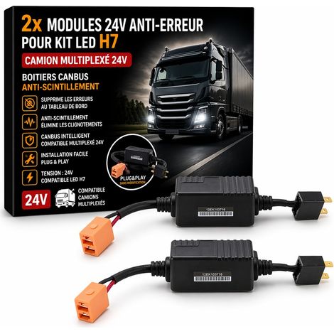 2x Modules 24V anti-erreur pour kit LED H7 - Camion Multiplexé 24V (1/5)