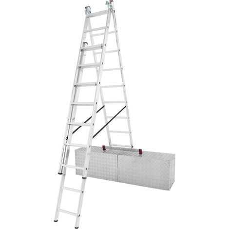 Scala multiuso krause alluminio 9 gradini 6 metri