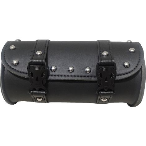 Sacoche d'outils moto en cuir PU noir, 21 x 10 x 10 cm, sacoche de réservoir, rangement accessoires moto et voyage (1/5)