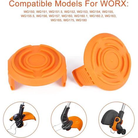 Couvercle de bobine de rechange pour tondeuse Worx (paquet de 3) (1/4)