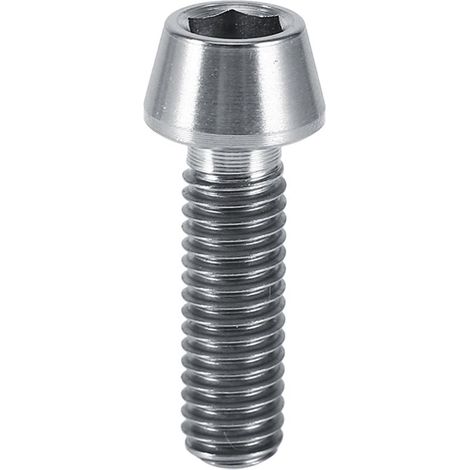 Vis en alliage de titane conique pour vélo avec rondelle, argent M6x20, visserie pour VTT. (1/5)