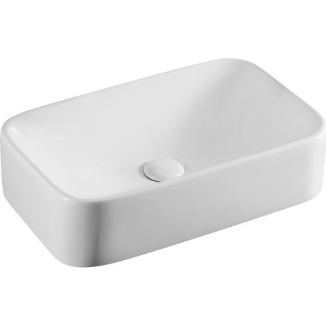 Lavabo appoggio 48.5x28.5 cm LA38 bianco (1/5)
