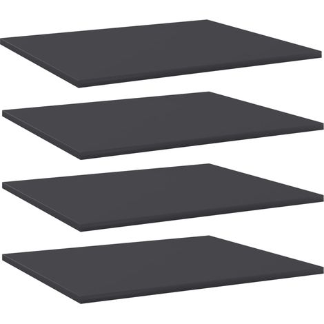 Bücherregal-Bretter 4 Stk. Grau 60x50x1,5 cm Holzwerkstoff