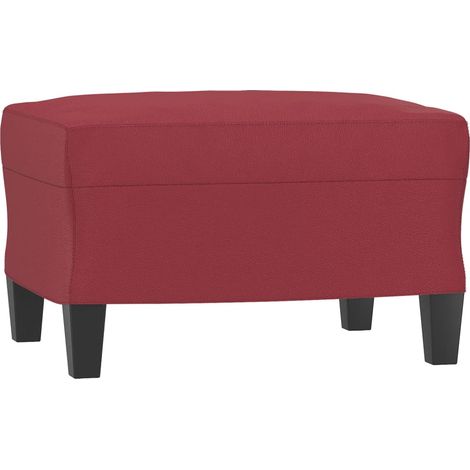 Repose-pied,Tabouret de pied,Pouf Rouge bordeaux 60x50x41 cm Similicuir CFW9025 (1/5)