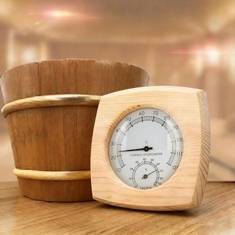 Thermomètre et Hygromètre de sauna, hygromètre numérique de salle de sauna thermomètre d'intérieur jauge d'humidité, Thermomètre hygromètre de sauna pour salle de bain de sueur (1/5)