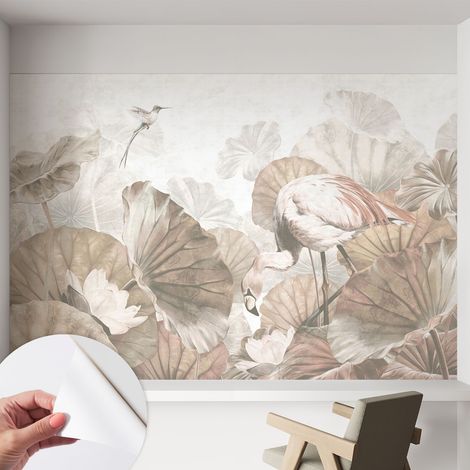 Papier peint adhésif décoratif pour salon chambre et cuisine Facile à poser avec colle Nature élégante 152x104 cm (1/5)