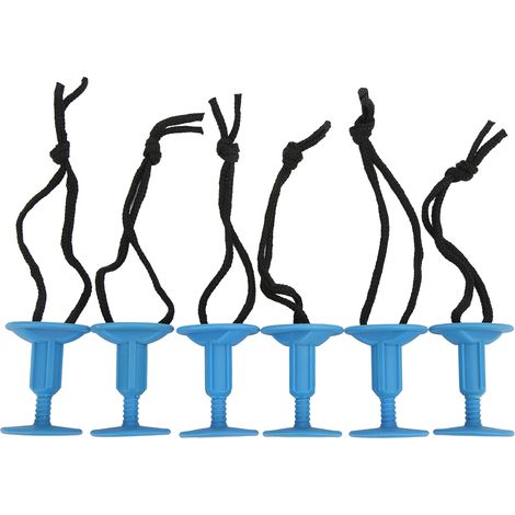 6 Pièces Bouchon de Leash de Surf en Nylon, Accessoire de Planche de Surf avec Corde pour Jambe, Bleu (1/5)