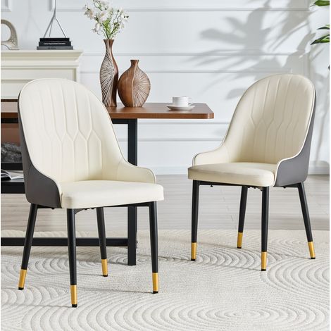 Sillas comedor ergonómicas PU metal pack 2 OKMYHOME (1/5)