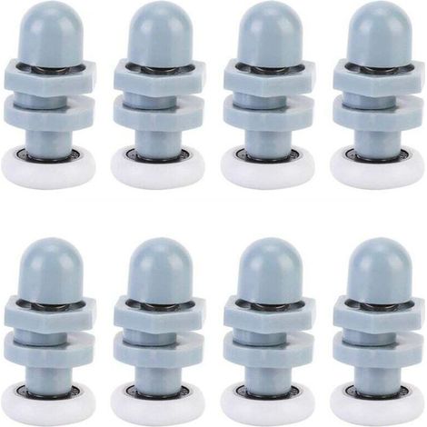 Roulette Porte Coulissante Douche, Rouleau de Porte de Douche, Coureurs de Porte Douche Coulissant Piste Roulement Salle Bains pour Pièces de Fixation De Pièces De Rechange(20mm) (1/5)