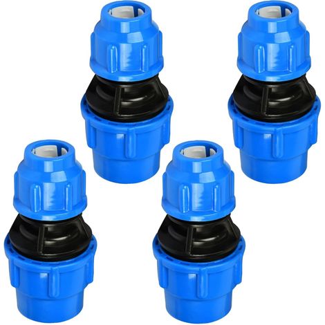 4Pcs Raccords en Polypropylène pour Tuyau PE de 25 mm à 20 mm, Réducteur pour Flexible Connecteur pour Tuyaux Raccord de Tuyau en Polyéthylèe Raccords de Plomberie Adaptateur (1/5)
