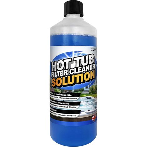2 x 1 Litre Hot Tub Spa & Pool Filter Cartridge Cleaner