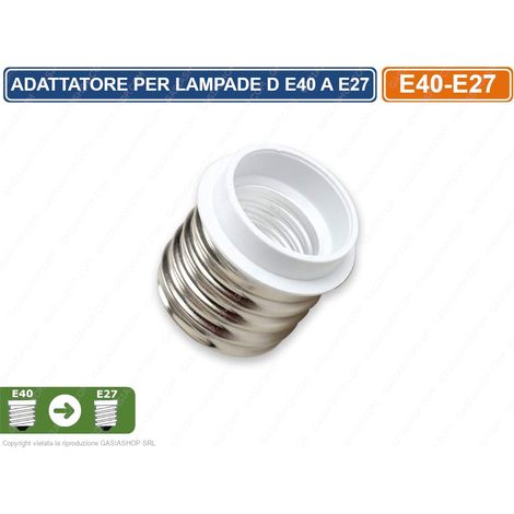 2 Pezzi Portalampade Adattatori Convertitore Lampada Attacco E40 a E27 (1/4)