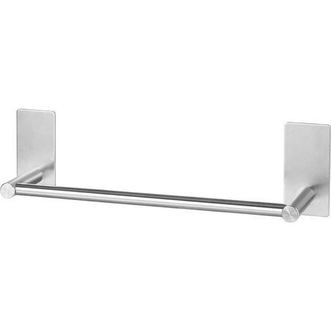 Porte-Serviettes sans perçage Auto-adhésif en Acier Inoxydable 304 Support Mural pour Serviette de Salle de Bain 30 cm (1/5)