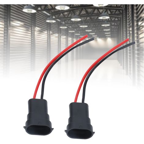 H11-Stecker aus Kunststoff mit Verkabelung für Lampenfassungen und -halter, inklusive Adapterkabel. (1/5)