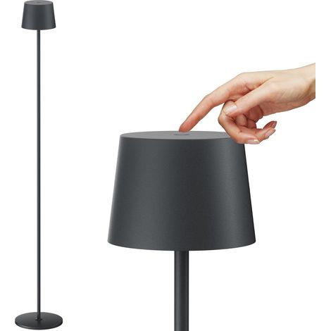 Lampadaire, lampe de lecture, pour l'éclairage auxiliaire, 3000K Blanc chaud, Infinite Dimmable, lampadaire à commande tactile, pour Salon, Chambre, Bureau, Hauteur 130cm(Anthracite) (1/5)