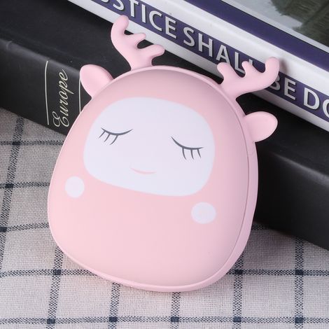 Chauffe-mains portable et léger 2 en 1 avec chargement USB, mini batterie externe pour la maison et le bureau, rose (1/5)