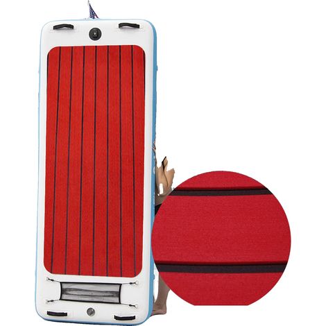 Alfombrilla antideslizante autoadhesiva, apta para uso náutico y en gimnasios, color rojo. (1/5)
