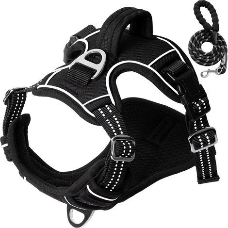 Harnais pour Chiens Anti-Traction - Sécurité à Traction, Légèrement Rembourré, Pour Petits, Grands et Moyens Chiens, Harnais de Poitrine (Taille S) (1/5)