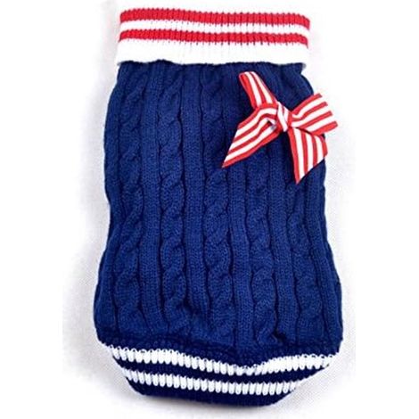 Abrigo para perro, Abrigo azul marino para perro, Abrigo cálido para perro, Talla L, Ropa de abrigo, Prenda de abrigo, Decoración para fiestas (1/5)