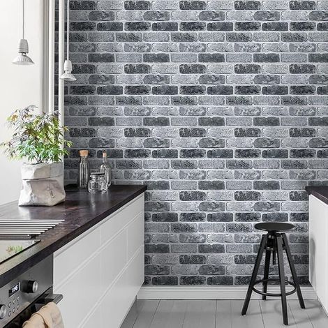 3D Adhesive Brick Wall Panels, 30 x 30 cm (1/4)