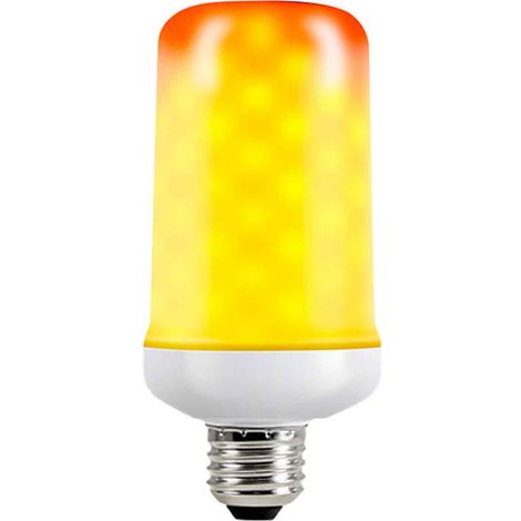 Ampoule Led Effet Flamme - E27 E26 E14 E12 B22 - 360° Animation Lumineuse Réaliste - 4 W - Blanc Chaud 3000 K - 1 Pièce
