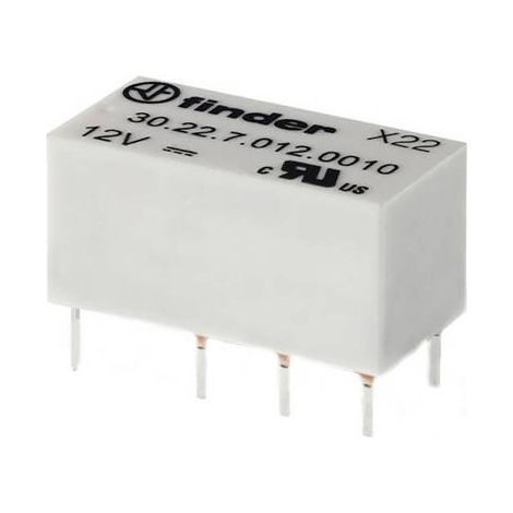 FINDER 30.22.7.012.0000 RELAIS POUR PCB 12V/DC 2 A 2 ÉCHANGES 1 PC. (1/2)