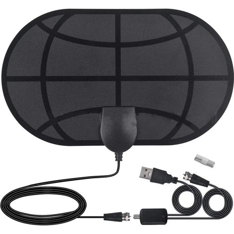 Antenne TV numérique 50 Miles Range Amplifier Signal Compatible HDTV Indoor 4K DVB-T2 Antenna (1/5)