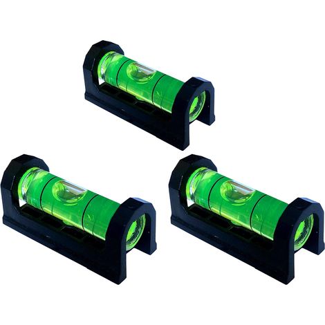 Lot de 3 mini niveaux à bulle magnétiques 37 mm pour supports TV etc. (1/4)