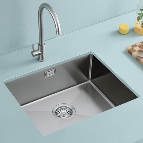 45x55cm Évier de Cuisine Acier Inox 304 Brossé, Lavabo Cuisine 1 Bac (1/5)