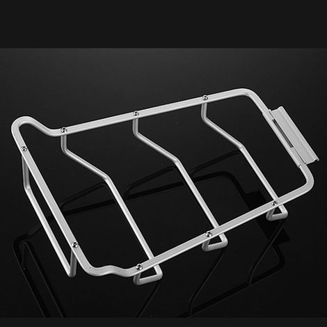 Support mural pour couvercles de casseroles, sans perçage, gain de place, en aluminium poli à la main, antirouille, 3 niveaux (1/5)