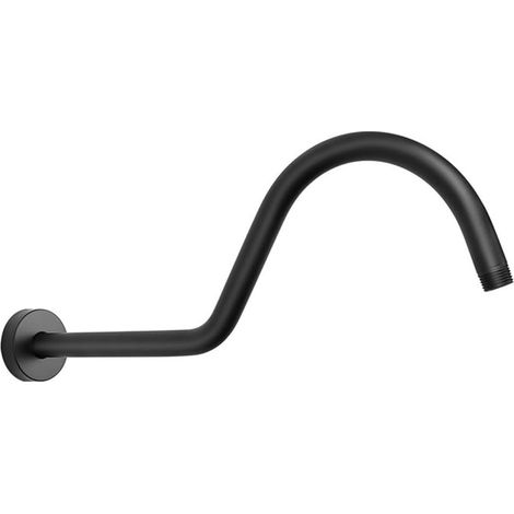 Avec bride ou adaptateur de plafond, fixation en acier inoxydable – Douche murale en acier de 14 pouces pour support d'extension, bras de douche effet pluie, accessoire de salle de bain moderne résist (1/5)