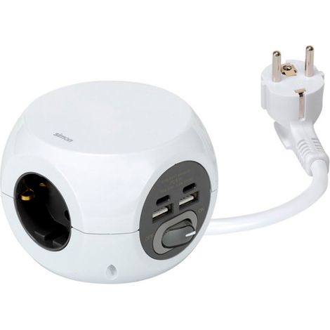 Base multiple elec 4 usb 3t-tt combiball simon bl 100x950x73 (1/5)