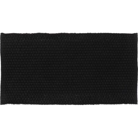 Tapis rosario coton/autres fibres tresse 45x90 cm - noir - Tendance (1/3)