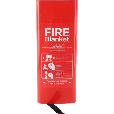 Couverture anti-feu d'urgence ignifuge pour cheminée de cuisine (1,8 x 1,8 m) (1/5)