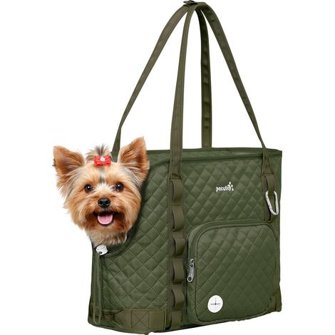Sac de transport pour petit animal, sac bandoulière respirant pour chien et chat, idéal pour voyage en avion et sortie quotidienne, confortable et sécurisé (1/5)