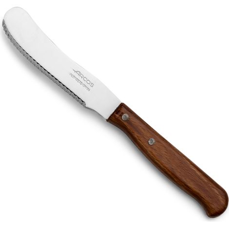 Butter Messer Arcos Latina 102701 in Nitrum Edelstahl und mango in gepresstem Holz mit 9 cm Klinge in Blisterverpackung.