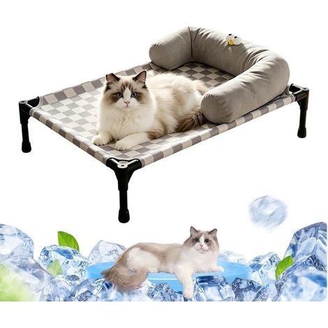 Erhöhtes Hundebett Abnehmbares, atmungsaktives, tragbares Kinderbett mit Kissen -Feldliege für Reisen, Außen- und Innenbereich, Camping, Terrasse, sowie auch für Katzen und Welpen (1/5)