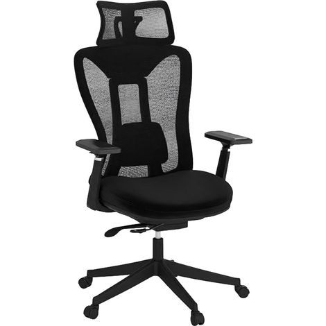 Sedia da ufficio ergonomica con supporto lombare e poggiatesta regolabili