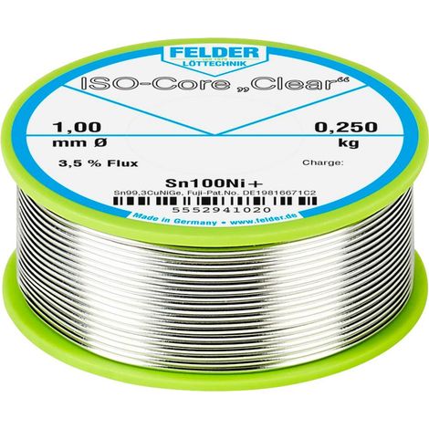 Filo di saldatura ISO-Core® Clear 1mm 250g Sn100Ni+ (1/3)