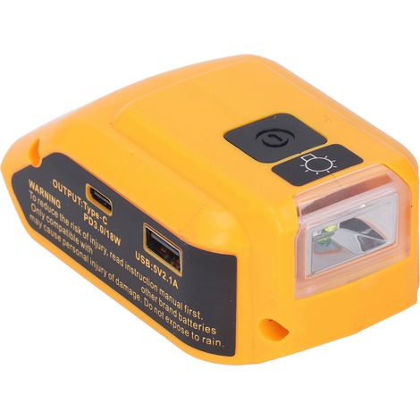 LED-Arbeitsleuchte mit zwei USB-Ausgängen, Lithium-Akku-betrieben, für Notbeleuchtung 14,4–20 V, 200 lm (1/5)