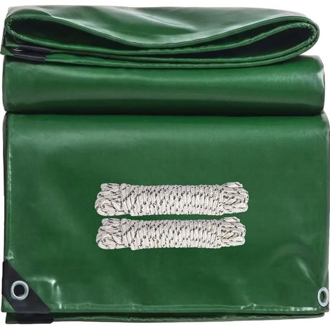 Lona impermeable, resistente al desgarro, color verde C, 3x5 m (1/2)