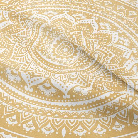 tapisserie murale de 180 cm x 230 cm, style bohème, motif mandala floral, à suspendre au mur. (1/4)